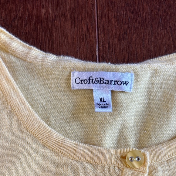 Croft & Barrow Soft Yellow Cardigan - Picture 5 of 6